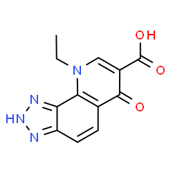 ChemSpider 2D Image | 9-Ethyl-6-oxo-6,9-dihydro-2H-[1,2,3]triazolo[4,5-h]quinoline-7-carboxylic acid | C12H10N4O3