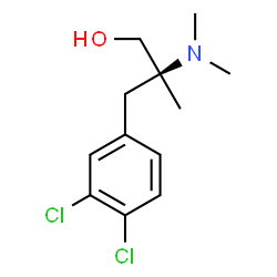 ChemSpider 2D Image | (2S)-3-(3,4-Dichlorophenyl)-2-(dimethylamino)-2-methyl-1-propanol | C12H17Cl2NO