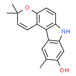 ChemSpider 2D Image | 3,3,10-Trimethyl-3,7-dihydropyrano[2,3-c]carbazol-9-ol | C18H17NO2