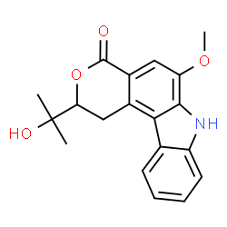 ChemSpider 2D Image | 2-(2-Hydroxy-2-propanyl)-6-methoxy-1,7-dihydropyrano[3,4-c]carbazol-4(2H)-one | C19H19NO4