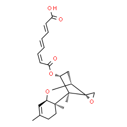 ChemSpider 2D Image | (2E,4E,6Z)-8-[(4alpha)-12,13-Epoxytrichothec-9-en-4-yloxy]-8-oxo-2,4,6-octatrienoic acid | C23H28O6