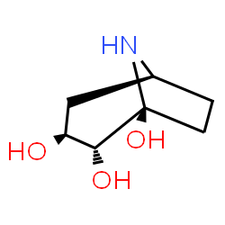 ChemSpider 2D Image | (1S,2R,3S,5S)-8-azabicyclo[3.2.1]octane-1,2,3-triol | C7H13NO3