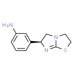 ChemSpider 2D Image | 3-[(6S)-2,3,5,6-Tetrahydroimidazo[2,1-b][1,3]thiazol-6-yl]aniline | C11H13N3S