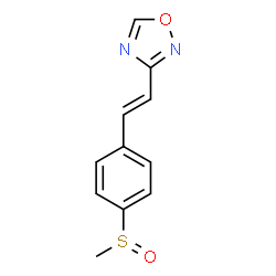 ChemSpider 2D Image | 3-{(E)-2-[4-(Methylsulfinyl)phenyl]vinyl}-1,2,4-oxadiazole | C11H10N2O2S