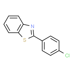 ChemSpider 2D Image | 2-(4-Chlorophenyl)-1,3-benzothiazole | C13H8ClNS