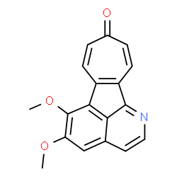 ChemSpider 2D Image | 5,6-Dimethoxy-9H-azuleno[1,2,3-ij]isoquinolin-9-one | C18H13NO3