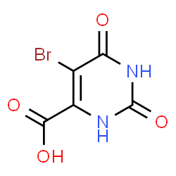 ChemSpider 2D Image | 5-Bromo-1,2,3,6-tetrahydro-2,6-dioxo-4-pyrimidinecarboxylic acid | C5H3BrN2O4