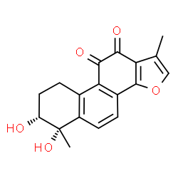 ChemSpider 2D Image | (6S,7R)-6,7-Dihydroxy-1,6-dimethyl-6,7,8,9-tetrahydrophenanthro[1,2-b]furan-10,11-dione | C18H16O5