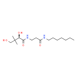 ChemSpider 2D Image | (2R)-N-[3-(Heptylamino)-3-oxopropyl]-2,4-dihydroxy-3,3-dimethylbutanamide | C16H32N2O4