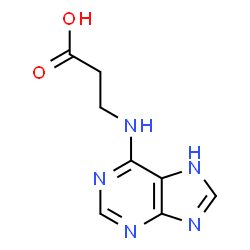 ChemSpider 2D Image | N(6)-(2-carboxyethyl)adenine | C8H9N5O2
