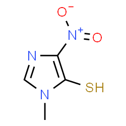 ChemSpider 2D Image | 1-Methyl-4-nitro-5-thioimidazole | C4H5N3O2S