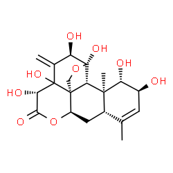 ChemSpider 2D Image | (1beta,2alpha,11alpha,12alpha,14xi,15beta)-1,2,11,12,14,15-Hexahydroxy-11,20-epoxypicrasa-3,13(21)-dien-16-one | C20H26O9