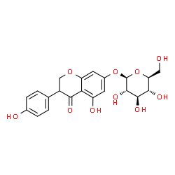 ChemSpider 2D Image | 5-Hydroxy-3-(4-hydroxyphenyl)-4-oxo-3,4-dihydro-2H-chromen-7-yl beta-L-glucopyranoside | C21H22O10