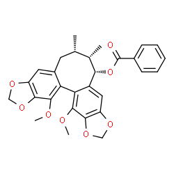 ChemSpider 2D Image | (5S,6S,7S)-13,14-Dimethoxy-6,7-dimethyl-5,6,7,8-tetrahydro[1,3]benzodioxolo[5',6':3,4]cycloocta[1,2-f][1,3]benzodioxol-5-yl benzoate | C29H28O8