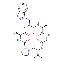 ChemSpider 2D Image | segetalin A | C31H43N7O6