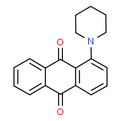 ChemSpider 2D Image | Anthraquinone, 1-piperidino- | C19H17NO2