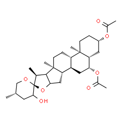 ChemSpider 2D Image | (3beta,5alpha,6beta,16xi,17xi,25S)-23-Hydroxyspirostan-3,6-diyl diacetate | C31H48O7