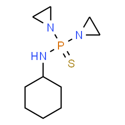 ChemSpider 2D Image | P,P-Bis(1-aziridinyl)-N-cyclohexylphosphinothioic amide | C10H20N3PS