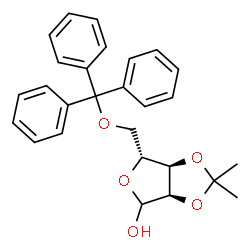 ChemSpider 2D Image | 2,3-O-Isopropylidene-5-O-trityl-D-ribofuranose | C27H28O5