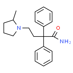 ChemSpider 2D Image | 4-(2-Methyl-1-pyrrolidinyl)-2,2-diphenylbutanamide | C21H26N2O