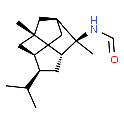 ChemSpider 2D Image | N-[(1S,2R,3R,5S,6R,8R)-5-Isopropyl-2,8-dimethyltricyclo[4.3.1.0~3,8~]dec-2-yl]formamide | C16H27NO
