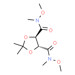 ChemSpider 2D Image | (4R,5R)-N,N'-Dimethoxy-N,N',2,2-tetramethyl-1,3-dioxolane-4,5-dicarboxamide | C11H20N2O6