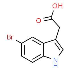 ChemSpider 2D Image | 5-Bromoindole-3-Acetic Acid | C10H8BrNO2