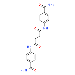 ChemSpider 2D Image | N,N'-Bis(4-carbamoylphenyl)succinamide | C18H18N4O4