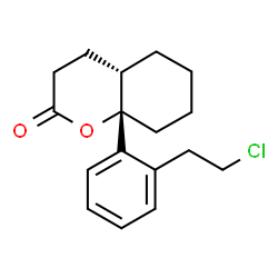 ChemSpider 2D Image | (4aS,8aS)-8a-[2-(2-Chloroethyl)phenyl]octahydro-2H-chromen-2-one | C17H21ClO2