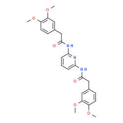 ChemSpider 2D Image | N,N'-2,6-Pyridinediylbis[2-(3,4-dimethoxyphenyl)acetamide] | C25H27N3O6