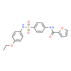 ChemSpider 2D Image | N-{4-[(4-ethoxyanilino)sulfonyl]phenyl}-2-furamide | C19H18N2O5S