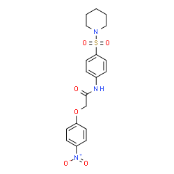 ChemSpider 2D Image | 2-(4-Nitrophenoxy)-N-[4-(1-piperidinylsulfonyl)phenyl]acetamide | C19H21N3O6S