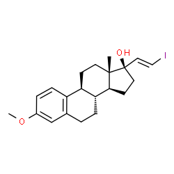 ChemSpider 2D Image | (17alpha,20E)-21-Iodo-3-methoxy-19-norpregna-1,3,5(10),20-tetraen-17-ol | C21H27IO2
