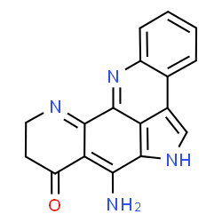 ChemSpider 2D Image | 7-Amino-9,10-dihydrobenzo[b]pyrrolo[4,3,2-de][1,10]phenanthrolin-8(6H)-one | C17H12N4O