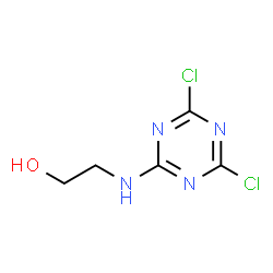 ChemSpider 2D Image | 2-[(4,6-Dichloro-1,3,5-triazin-2-yl)amino]ethanol | C5H6Cl2N4O
