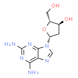 ChemSpider 2D Image | 2-Amino-2'-deoxyadenosine | C10H14N6O3