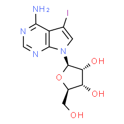 ChemSpider 2D Image | 5-Iodotubercidin | C11H13IN4O4