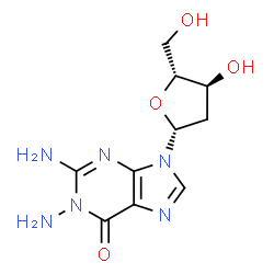 ChemSpider 2D Image | 1-Amino-2'-deoxyguanosine | C10H14N6O4