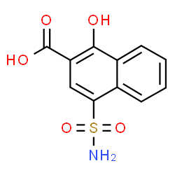 ChemSpider 2D Image | 1-Hydroxy-4-sulfamoyl-2-naphthoic acid | C11H9NO5S
