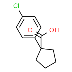 ChemSpider 2D Image | 1-(4-Chlorophenyl)cyclopentanecarboxylic acid | C12H13ClO2