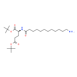 ChemSpider 2D Image | Bis(2-methyl-2-propanyl) N-(12-aminododecanoyl)-L-glutamate | C25H48N2O5