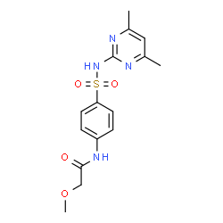 ChemSpider 2D Image | N-{4-[(4,6-Dimethyl-2-pyrimidinyl)sulfamoyl]phenyl}-2-methoxyacetamide | C15H18N4O4S