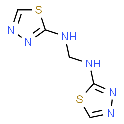 ChemSpider 2D Image | N,N'-Di(1,3,4-thiadiazol-2-yl)methanediamine | C5H6N6S2