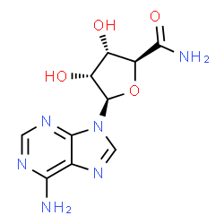 ChemSpider 2D Image | 1-(6-Amino-9H-purin-9-yl)-1-deoxy-Î²-D-ribofuranuronamide | C10H12N6O4