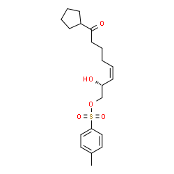 ChemSpider 2D Image | (2R,3Z)-8-Cyclopentyl-2-hydroxy-8-oxo-3-octen-1-yl 4-methylbenzenesulfonate | C20H28O5S