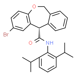 ChemSpider 2D Image | (11S)-2-Bromo-N-(2,6-diisopropylphenyl)-6,11-dihydrodibenzo[b,e]oxepine-11-carboxamide | C27H28BrNO2