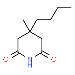 ChemSpider 2D Image | 4-Butyl-4-methyl-2,6-piperidinedione | C10H17NO2
