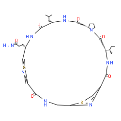 ChemSpider 2D Image | homodolastatin 3 | C30H42N8O6S2