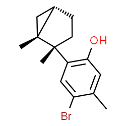 ChemSpider 2D Image | 4-Bromo-2-[(1R,2S,5S)-1,2-dimethylbicyclo[3.1.0]hex-2-yl]-5-methylphenol | C15H19BrO