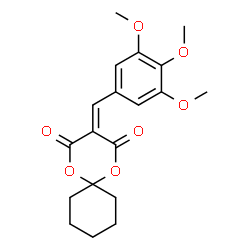 ChemSpider 2D Image | 3-(3,4,5-Trimethoxybenzylidene)-1,5-dioxaspiro[5.5]undecane-2,4-dione | C19H22O7